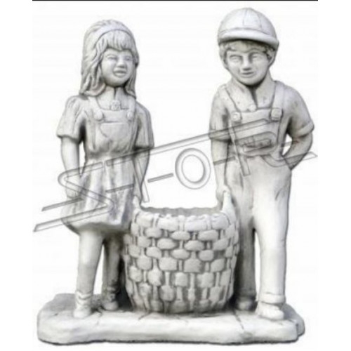Blumenkübel Natur Pflanz Kübel Dekoration Figur Blumentöpfe Vasen Garten