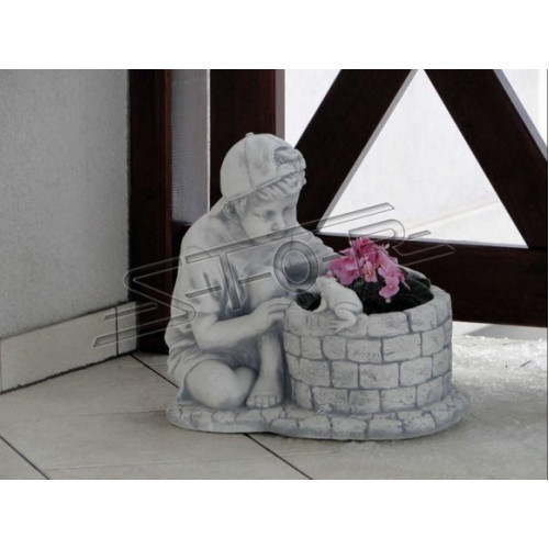 Blumenkübel Pflanz Kübel Dekoration Garten Natur Blumentöpfe Vasen Figur