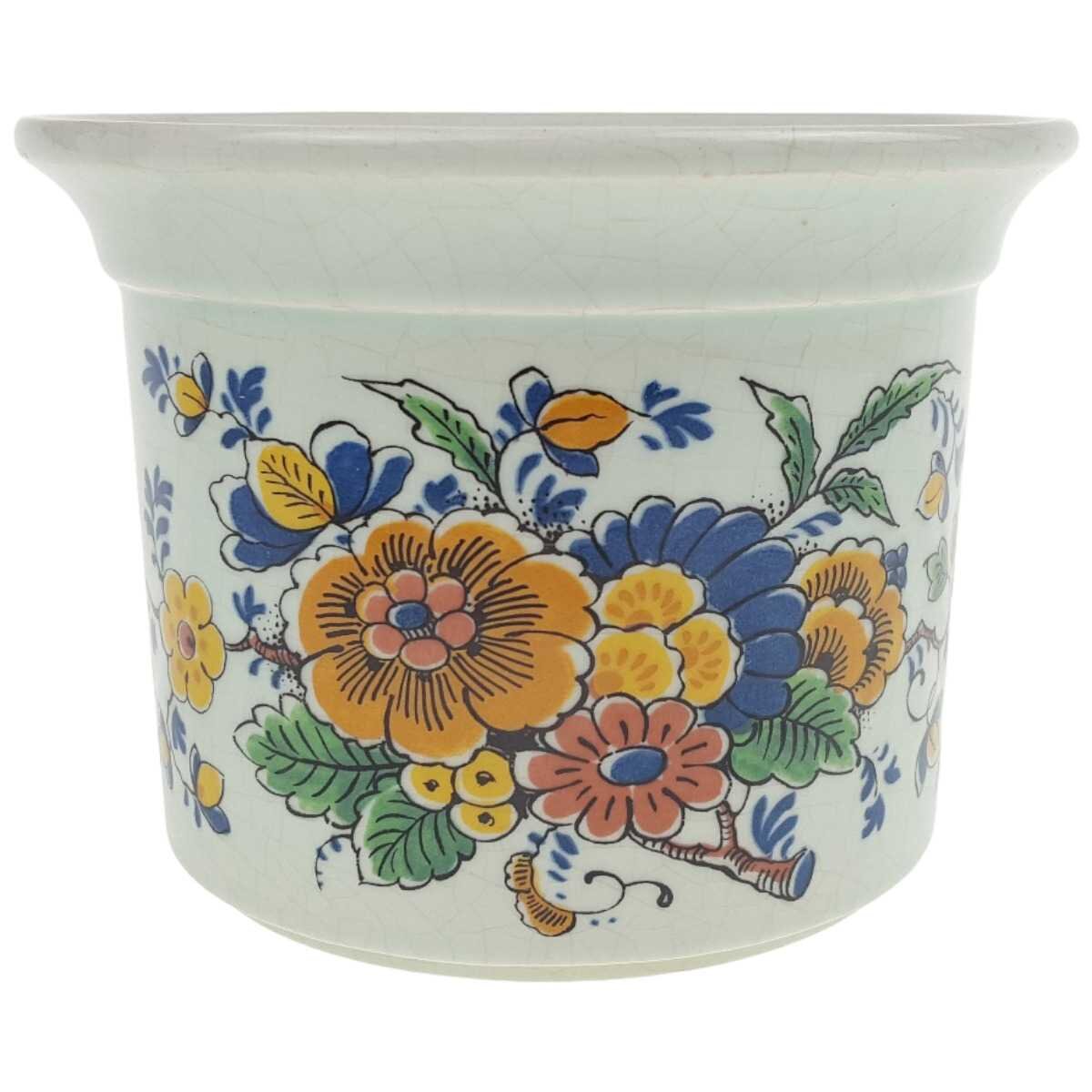 Blumenübertopf Handwerk Polychroom Blumendekor Bunt gebraucht - gut