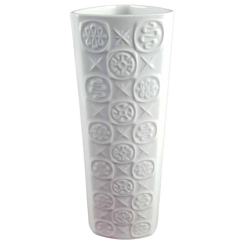 Blumenvase Kaiser Porzellan Alka Kunst Weiß Bavaria gebraucht - gut