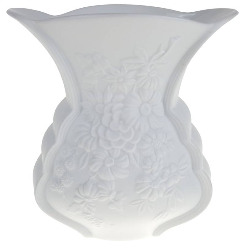Vase Blumenvase AK Kaiser Blumendekor Weiß gebraucht - gut