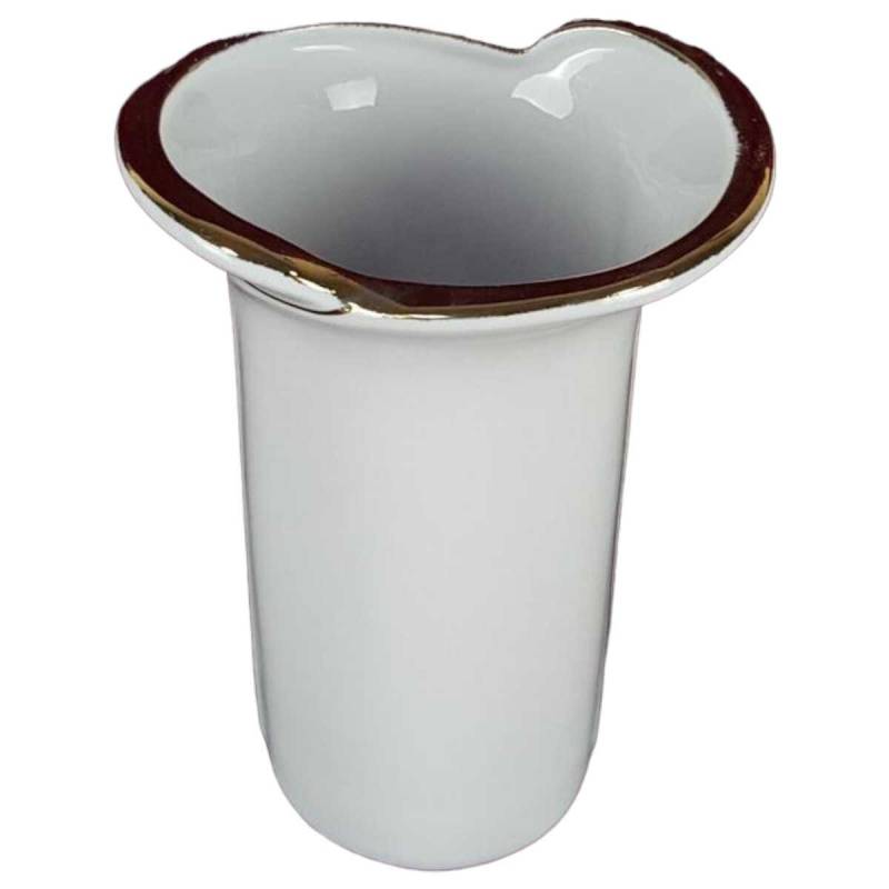 Vase Blumenvase mit Golddekor Fena Porzellan Einzelteile gebraucht - gut