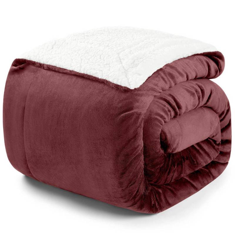 Blumtal KUSCHELDECKE Dunkelrot