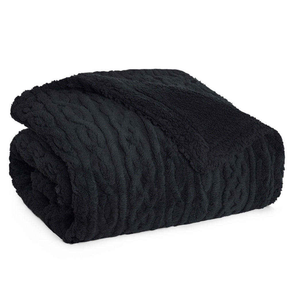 Blumtal KUSCHELDECKE Schwarz