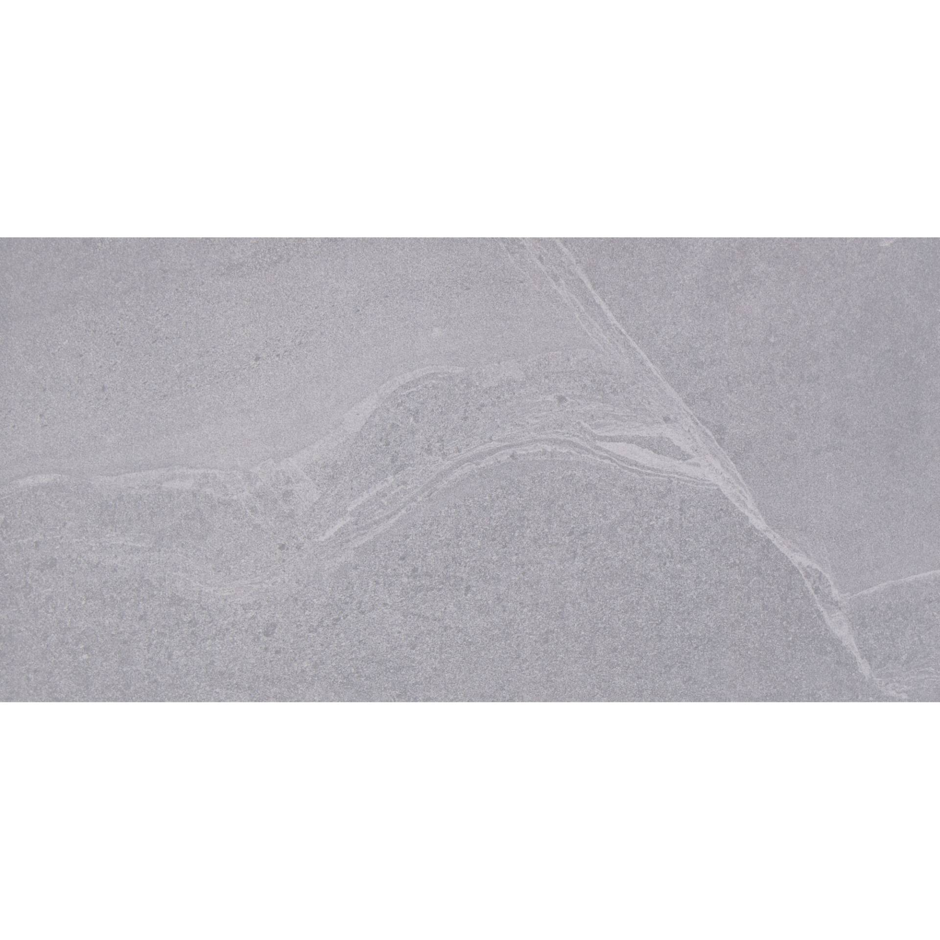 Bodenfliese 'Pirite' Feinsteinzeug dunkelgrau 30,5 x 61 cm
