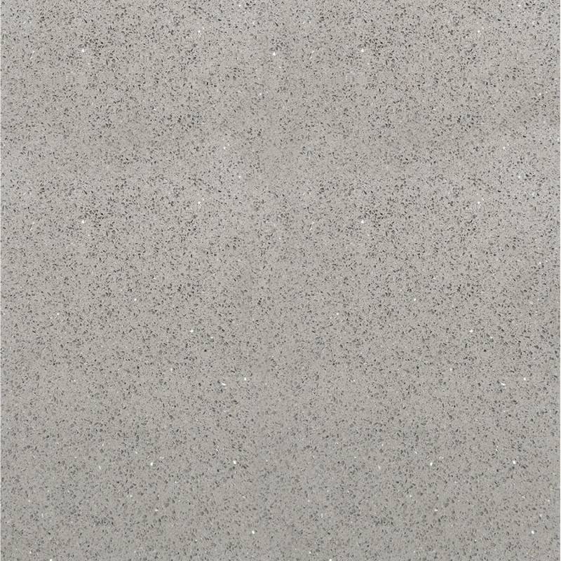 Bodenfliese Quarzkomposit Grau Glänzend Rektifizierung 60 cm x 60 cm