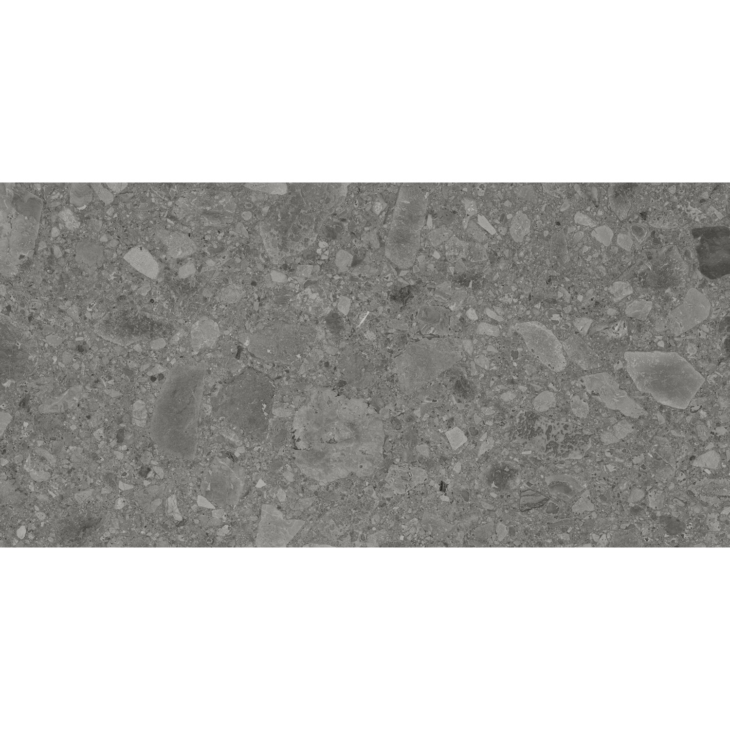 Bodenfliese Riverstone Feinsteinzeug Glasiert Grau Matt 30 cm x 60 cm