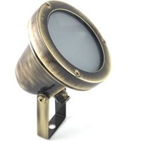 Bodenleuchte außen schwenkbar Messing Glas 10 cm hoch IP64 von Andromeda
