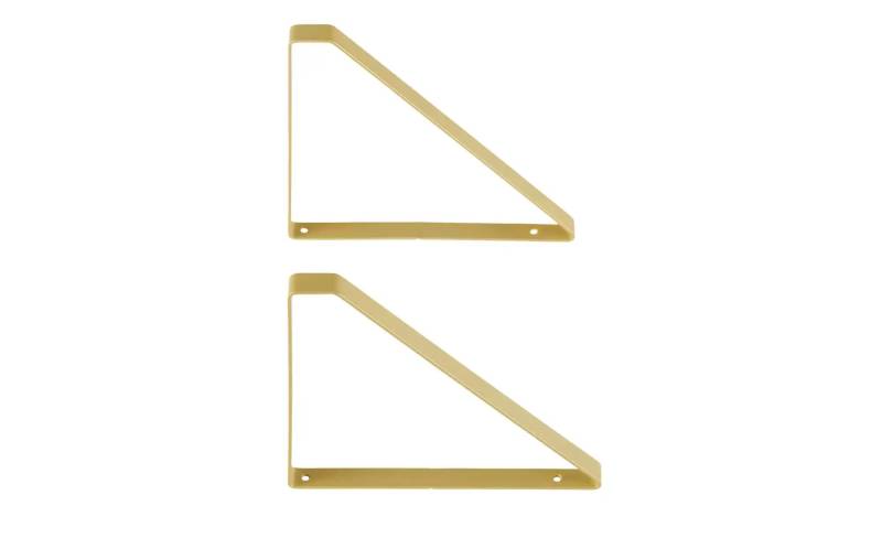 Bodenträger  2er-Set  Scaffale ¦ gold ¦ Maße (cm): H: 24 T: 25.5 Regale > Wandträger - Höffner