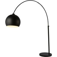 Bogenleuchte Schwarz verstellbar 203 cm hoch Metall Marmor von Searchlight