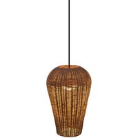Boho Hängelampe Korb Schirm Natur Ø 31 cm E27 wohnlich von Newgarden