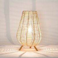 Boho Tischlampe Korb Geflecht 34,5cm dekorativ NATHYE Boho Tischlampe Korb Geflecht 34,5cm dekorativ NATHYE von Easylight
