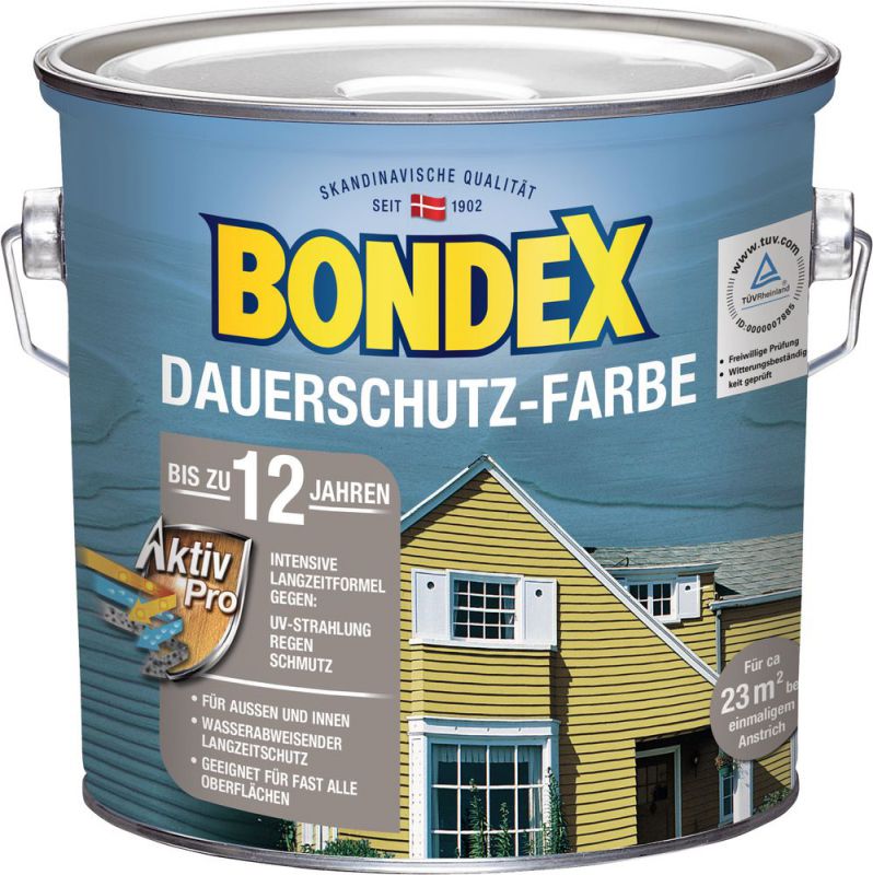 Bondex Dauerschutz-Holzfarbe Moosgrün 2,50 l - 329883 von Bondex