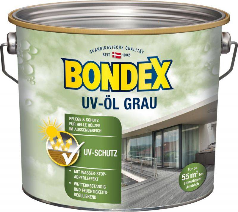Bondex Holz Öl UV Grau 2,5 l - 377947 von Bondex