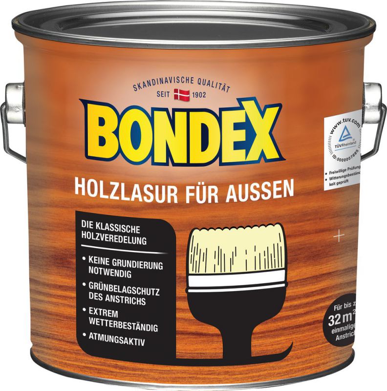 Bondex Holzlasur für Außen Ebenholz 2,50 l - 329667 von Bondex