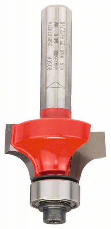 Bosch Abrundfräser Expert for Wood, 8 mm, D 25,4 mm, R1 6,35 mm, L 12,7 mm, G 55 mm 2608629374 von BOSCH-Zubehör