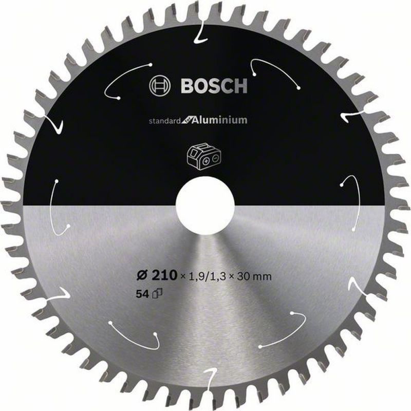 Bosch Akku-Kreissägeblatt Standard for Aluminium, 210 x 1,9/1,3 x 30, 54 Zähne 2608837773 von BOSCH-Zubehör