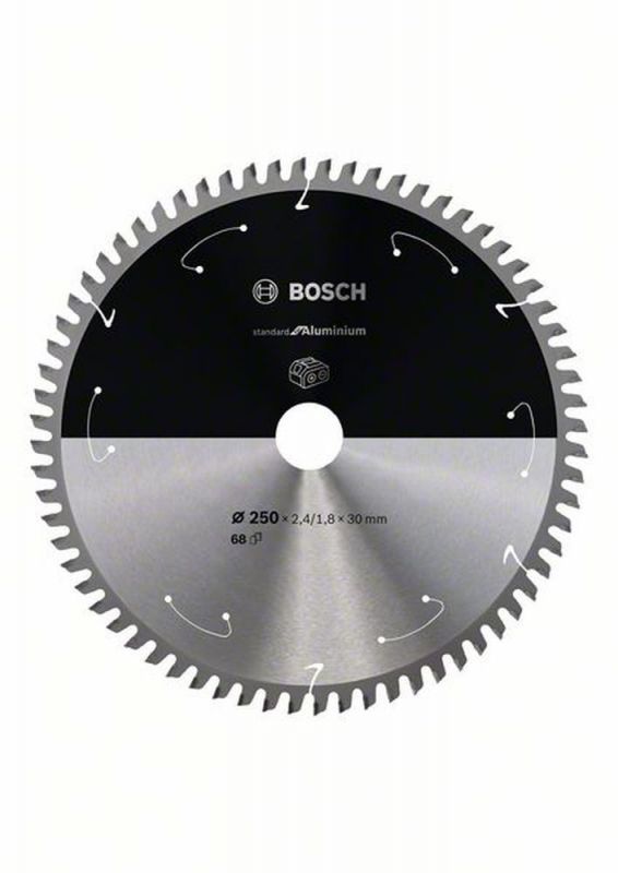 Bosch Akku-Kreissägeblatt Standard for Aluminium, 250 x 2,4/1,8 x 30, 68 Zähne 2608837778 von BOSCH-Zubehör
