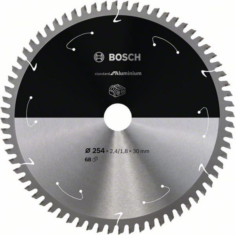 Bosch Akku-Kreissägeblatt Standard for Aluminium, 254 x 2,4/1,8 x 30, 68 Zähne 2608837780 von BOSCH-Zubehör