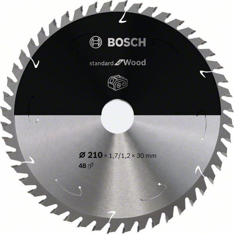 Bosch Akku-Kreissägeblatt Standard for Wood, 210 x 1,7/1,2 x 30, 48 Zähne 2608837714 von BOSCH-Zubehör