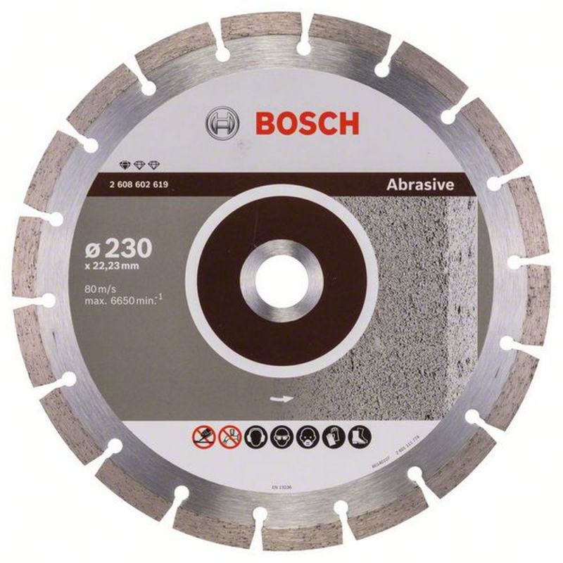 Bosch Diamanttrennscheibe Standard for Abrasive, 230 x 22,23 x 2,3 x 10 mm 2608602619 von BOSCH-Zubehör
