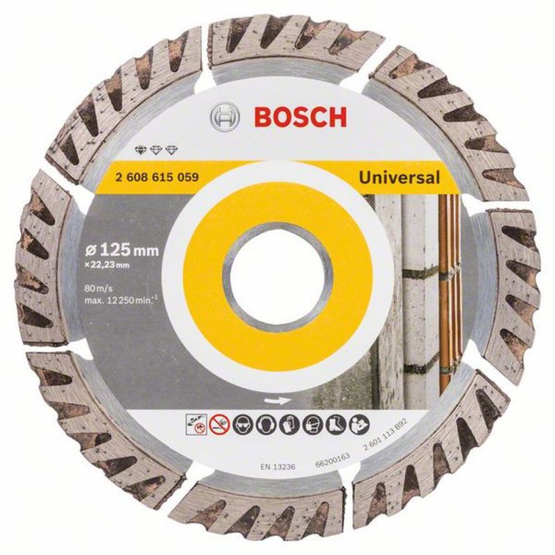 Bosch Diamanttrennscheibe Standard for Universal, 125 x 22,23 x 2 x 10 mm 2608615059 von BOSCH-Zubehör