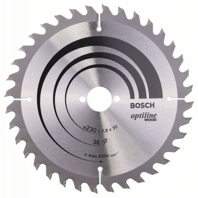 Bosch Kreissägeblatt Optiline Wood für Handkreissägen, 230 x 30 x 2,8 mm, 36 2608640628 von BOSCH-Zubehör