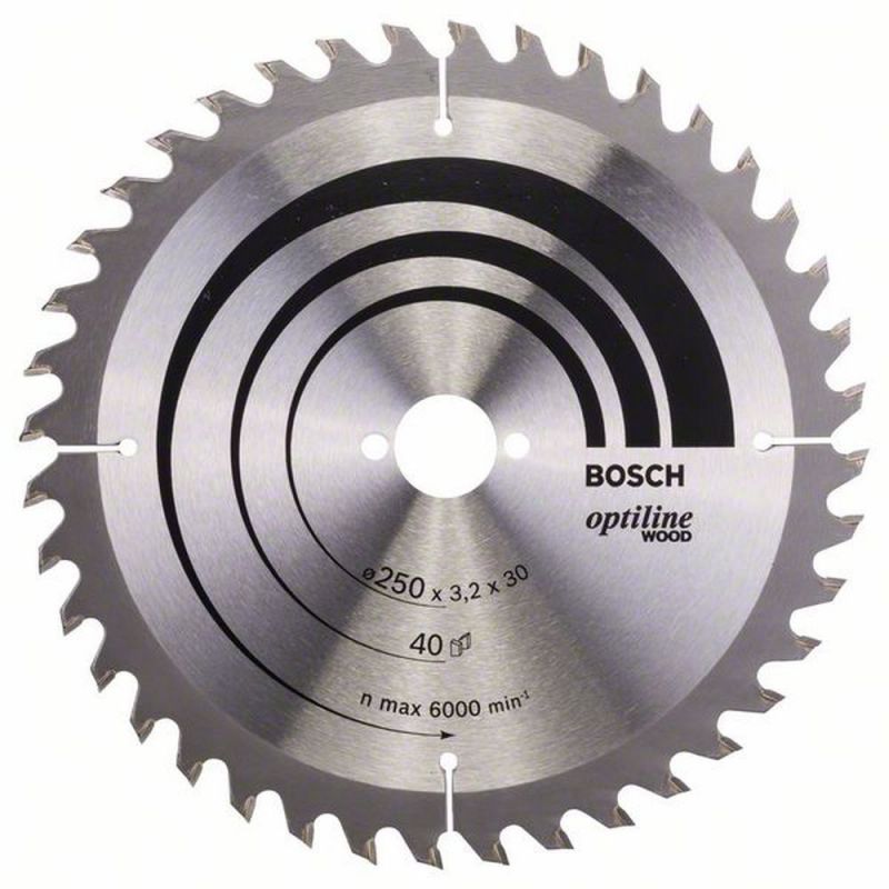 Bosch Kreissägeblatt Optiline Wood für Handkreissägen, 250 x 30 x 3,2 mm, 40 2608640728 von BOSCH-Zubehör