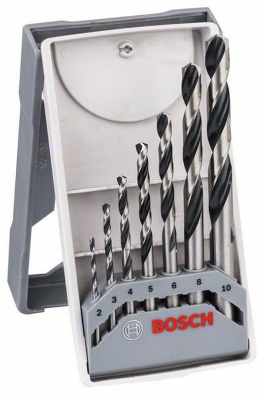 Bosch Metallspiralbohrer HSS-Set PointTeQ, DIN 338, 7-teiliges Mini X-Line Set 2608577347 von BOSCH-Zubehör