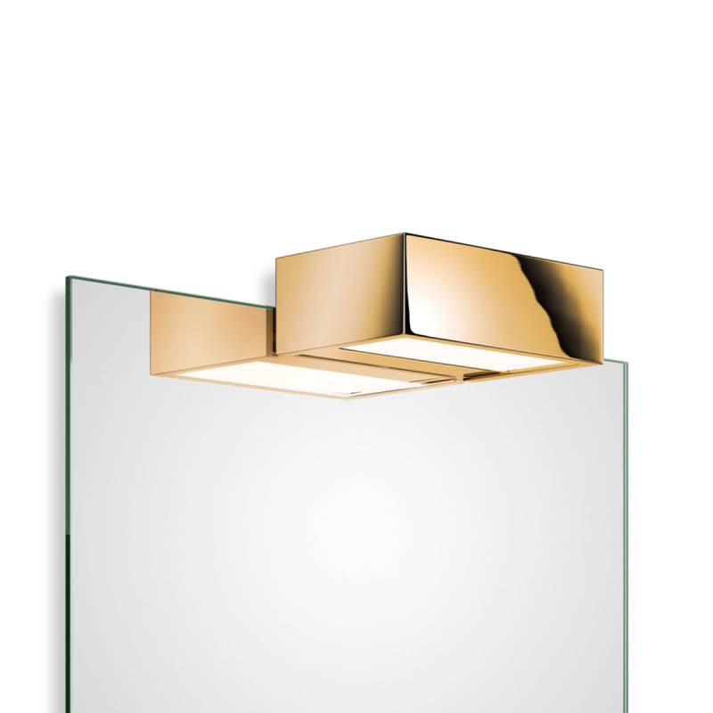 Box 1-15 N LED Spiegel Aufsteckleuchte Bad, Gold, B: 15 cm, Warmweiß 3000K
