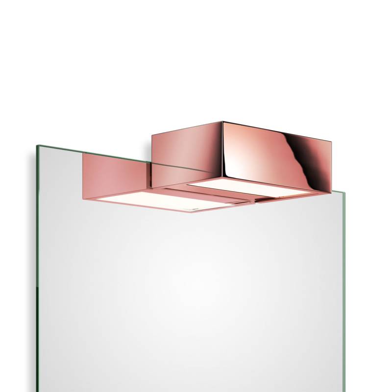 Box 1-15 N LED Spiegel Aufsteckleuchte Bad, Rosegold, B: 15 cm, Extra-Warmweiß 2700K