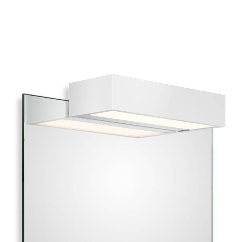 Box 1-25 N LED Spiegel Aufsteckleuchte Bad, Weiß matt, B: 25 cm, Extra-Warmweiß 2700K