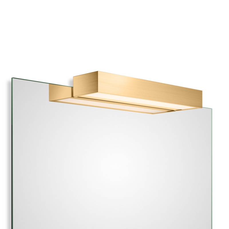 Box 1-40 N LED Spiegel Aufsteckleuchte Bad, Gold matt, B: 40 cm, Extra-Warmweiß 2700K