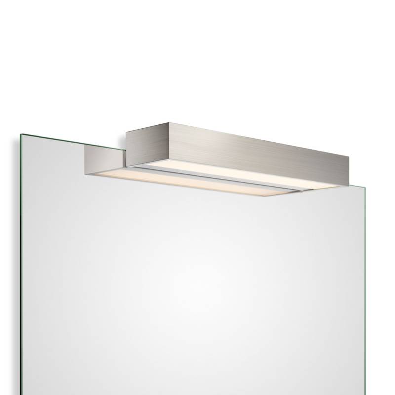 Box 1-40 N LED Spiegel Aufsteckleuchte Bad, Nickel satiniert, B: 40 cm, Extra-Warmweiß 2700K