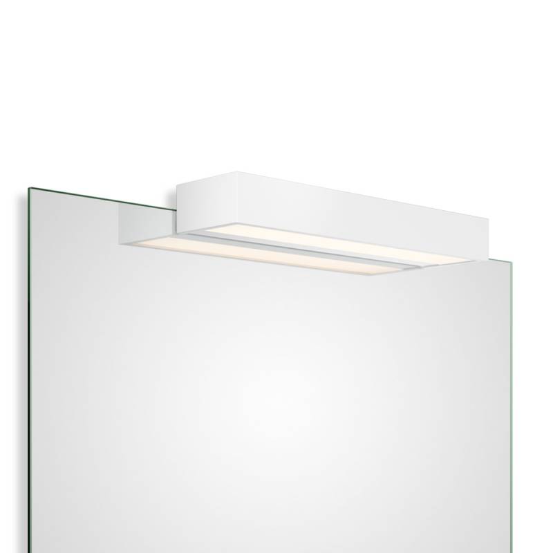 Box 1-40 N LED Spiegel Aufsteckleuchte Bad, Weiß matt, B: 40 cm, Warmweiß 3000K