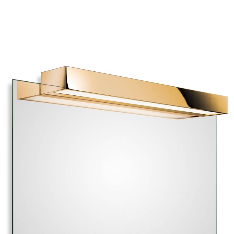 Box 1-60 N LED Spiegel Aufsteckleuchte Bad, Gold, B: 60 cm, Extra-Warmweiß 2700K