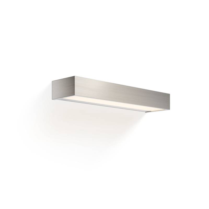 Box 40 N LED Wandleuchte Bad, Nickel satiniert, B: 40 cm, Extra-Warmweiß 2700K