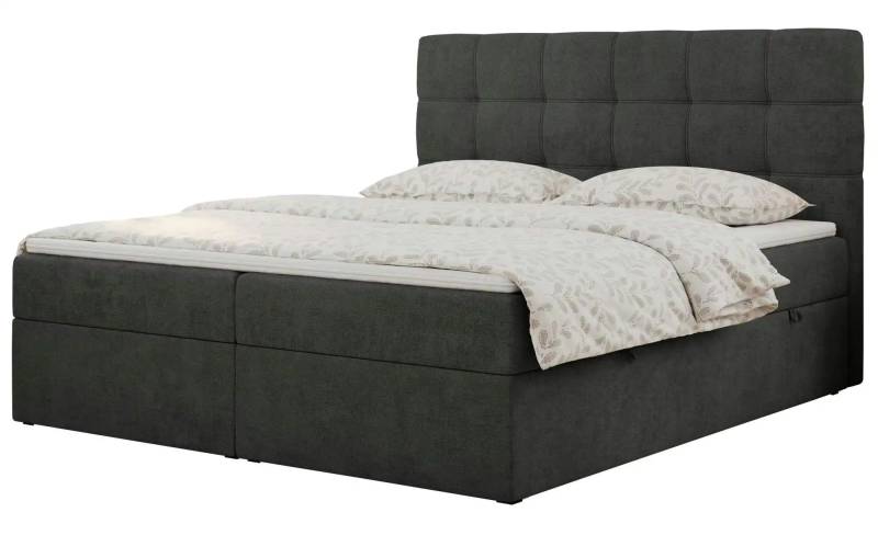 Boxbett mit Bettkasten  ¦ grau ¦ Maße (cm): H: 110 Betten > Boxspringbetten - Möbel Kraft