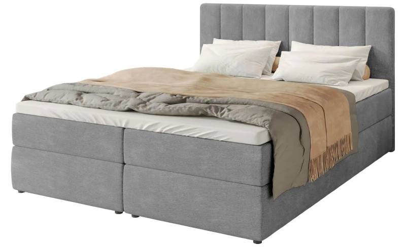 Boxbett mit Stauraum und Topper Devora ¦ grau ¦ Maße (cm): B: 180 H: 102 Betten > Polsterbetten - Höffner