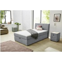 Boxspringbett 120x200 inkl. Topper und Bettkasten Sandra von Jockenhöfer / Grau