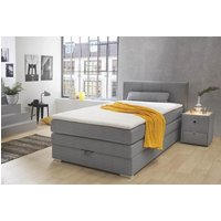 Boxspringbett 120x200 inkl. Topper und Bettkastenbox Eve von Jockenhöfer / Grau