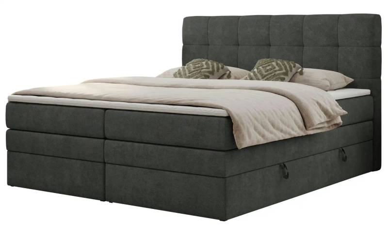 Boxspringbett mit Bettkasten  ¦ grau ¦ Maße (cm): B: 120 H: 110 Betten > Boxspringbetten - Möbel Kraft