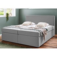 Boxspringbett 180x200 cm Bonell-Federkern Silber