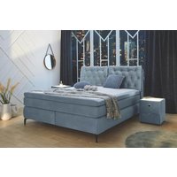Boxspringbett 180x200 inkl. Topper und Bettkasten Chelsea von Jockenhöfer / Hellblau