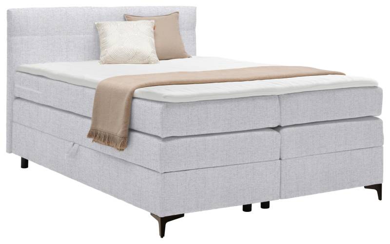 Boxspringbett Bari in Hellgrau ca. 140x200cm Boxspringbett Bari in Hellgrau ca. 140x200cm