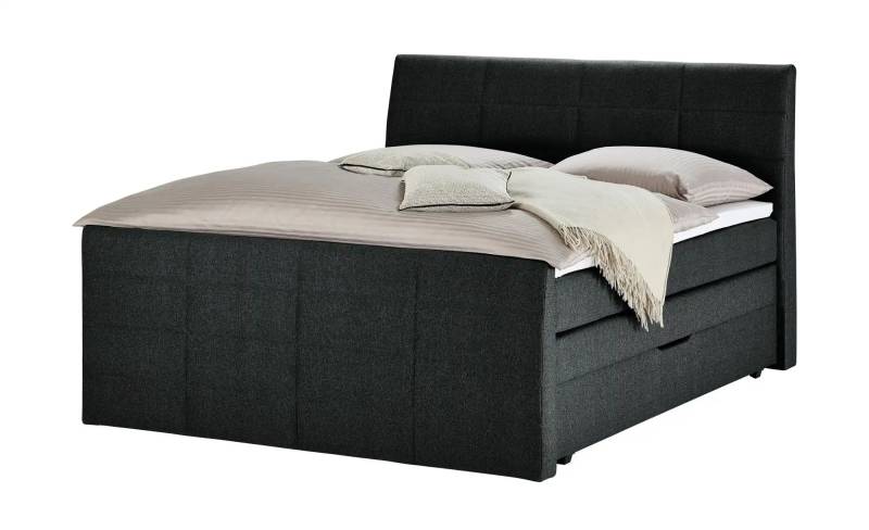 Boxspringbett mit Bettkasten und Topper Baron ¦ schwarz ¦ Maße (cm): B: 168 H: 124 Betten > Boxspringbetten > Boxspringbetten 160x200 - Höffner