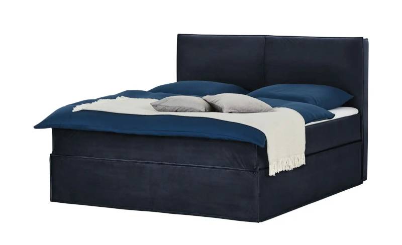 Boxi Boxspringbett 180 x 200 cm mit trendigem Keder Boxi Urban ¦ blau ¦ Maße (cm): B: 180 H: 125 Betten > Boxspringbetten > Boxspringbetten 180x200 - Höffner