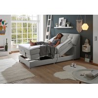 ED EXCITING DESIGN Boxspringbett "Carpino", inkl. Motor, Stauraum im Kopfteil und Topper von Ed Exciting Design