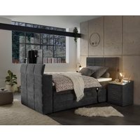 ED EXCITING DESIGN Boxspringbett "Denver", inkl. Motorverstellung, Duo-Matratze, Topper, und motorisierter TV-Halterung bis 40 Zoll von Ed Exciting Design