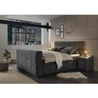 Boxspringbett Dietrich 180 x 200 Dunkelgrau